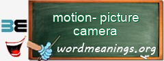 WordMeaning blackboard for motion-picture camera